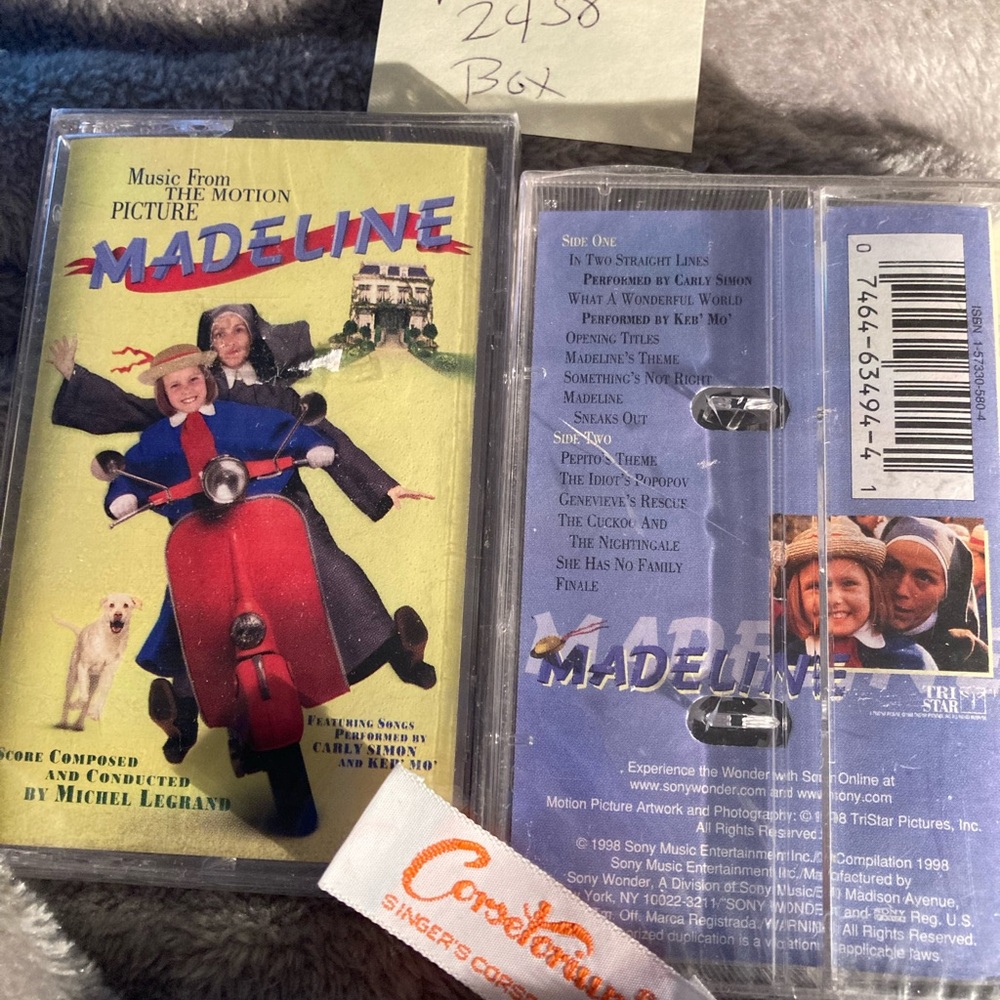 Croft & Barrow Red and Blue Madeline Movie Soundtrack Cassette